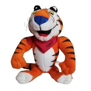 Vintage 1993 Kellogg's Articulated Tony the Tiger Stuffed Plush Animal T…